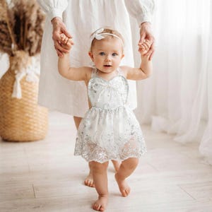 knee length dresses for ladies Toddler Lace Dress 2 Years / White