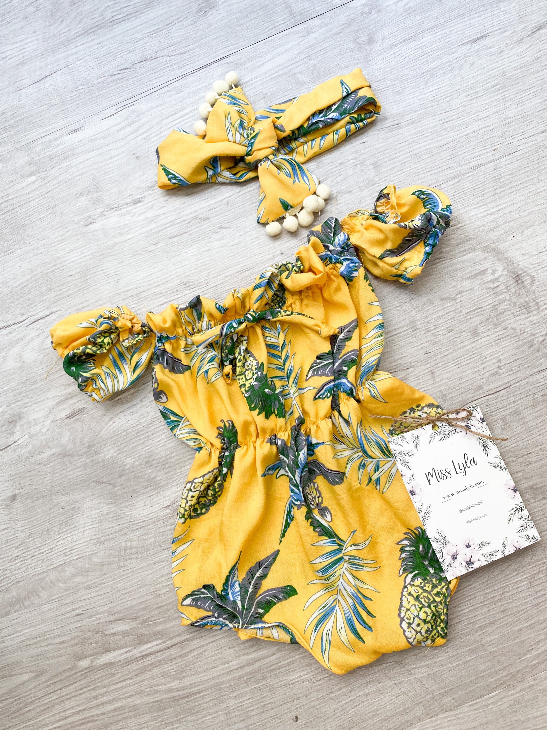 Baby girl tropical romper Baby romper girls romper Hula Etsy