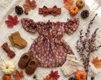 Fall Inspired Flower Girl Dress, Leaf Flower Girl Dress, Toddler Fall Leaf  Dress, Infant Fall Leaf Dress, Baby Fall Flower Girl Dress - Etsy