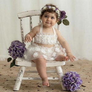Floral Velvet Baby Girl Tutu Outfit, 1st Birthday Outfit Girl, Pink White Purple Baby Dress, Cake Smash Outfit, Baby Girl Birthday Outfit