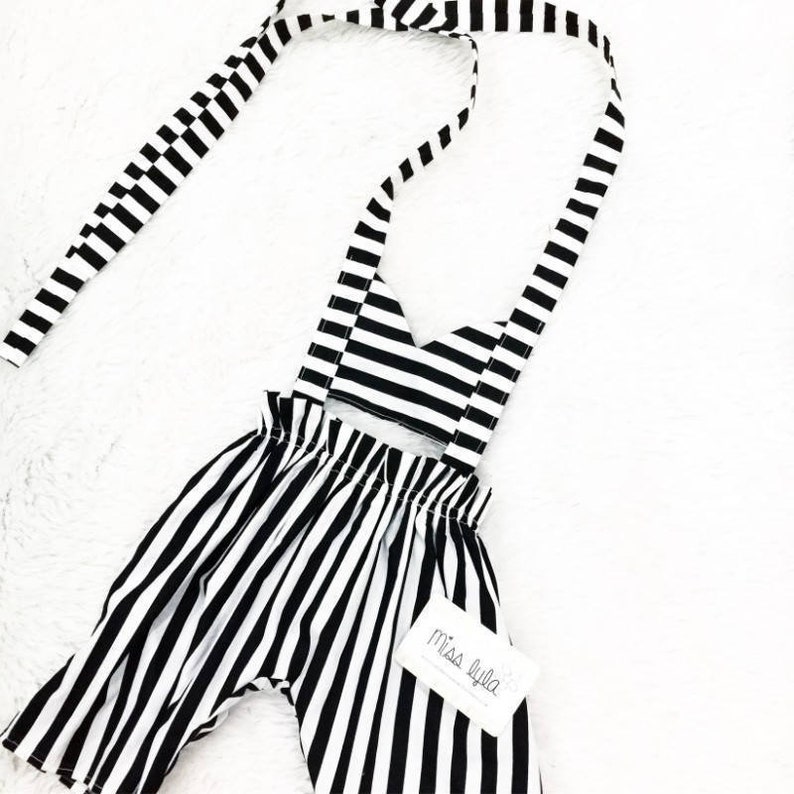 Baby romper baby girl jumpsuit black and white Toddler Etsy