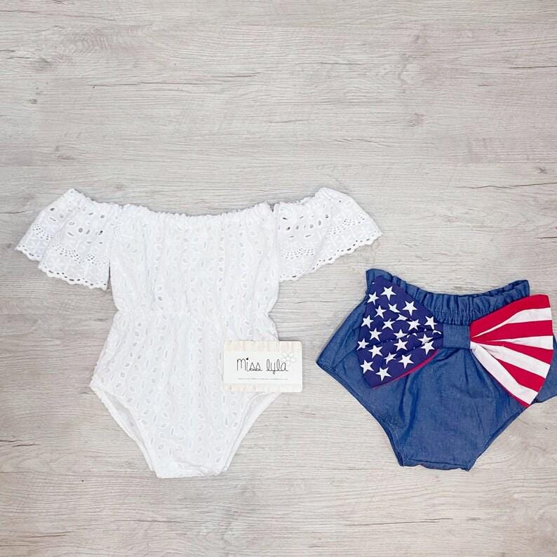 4th Of July Clothing Sopiago My First Fourth Of July Baby Girl