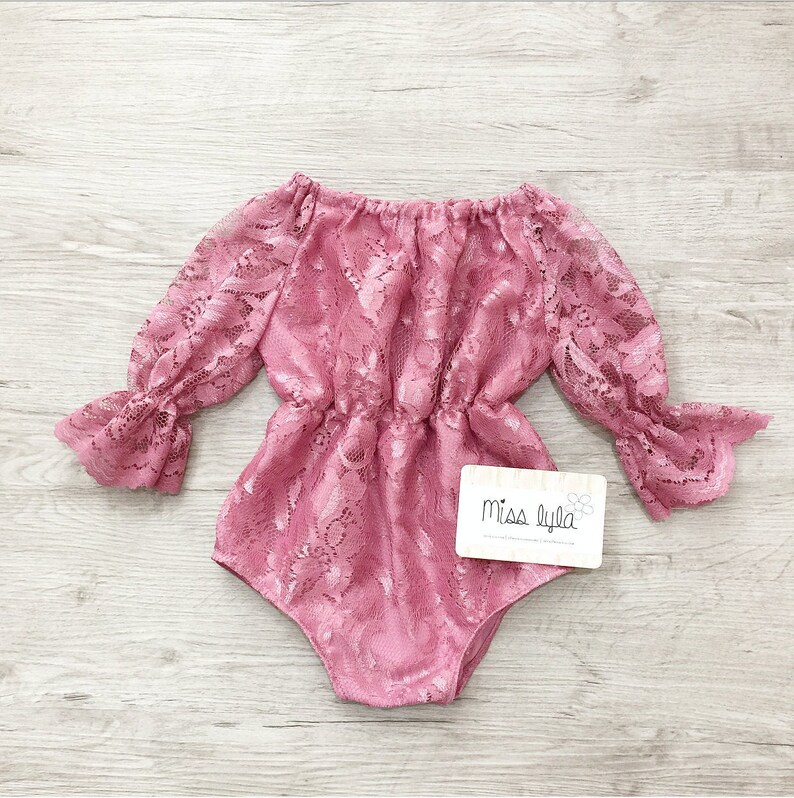 Baby girl romper Girl Lace Romper Long sleeve baby clothes Etsy