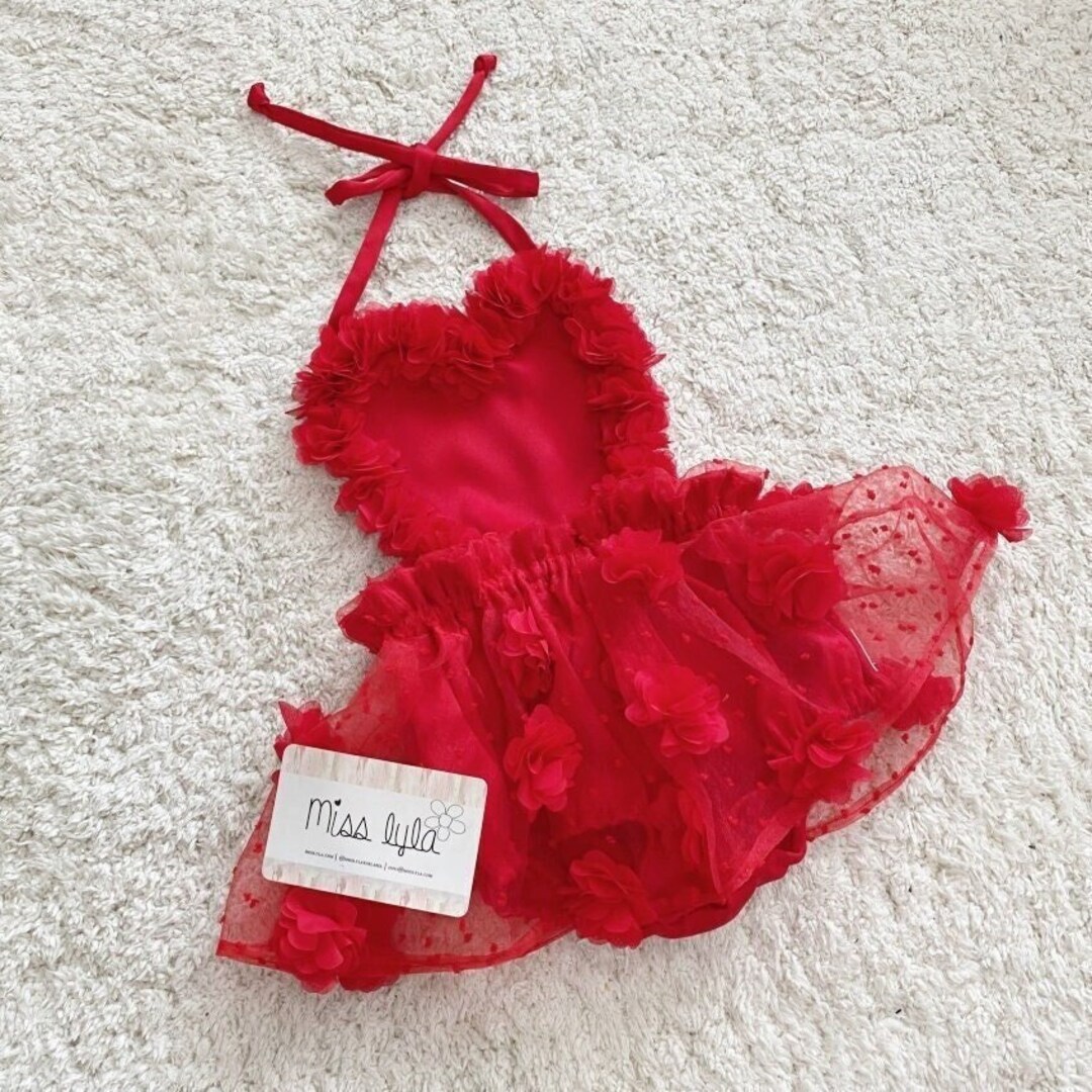 Baby Girl Red Dress, Red Flower Girl Dress, Baby Girl Dress White Red ...