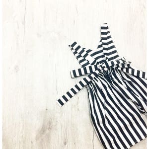 Must-Have Retro Toddler Jumpsuit for Your Little One, Black and White Outfits for Stylish Babies, Summer Girl Baby Jumpsuit, Bubble Rompers,Adorable Baby Girls Jumpsuit, Retro Black and White Outfits for Stylish Girls, Summer Baby Clothes,  Newborn Romper, Baby Pinafore Rompers