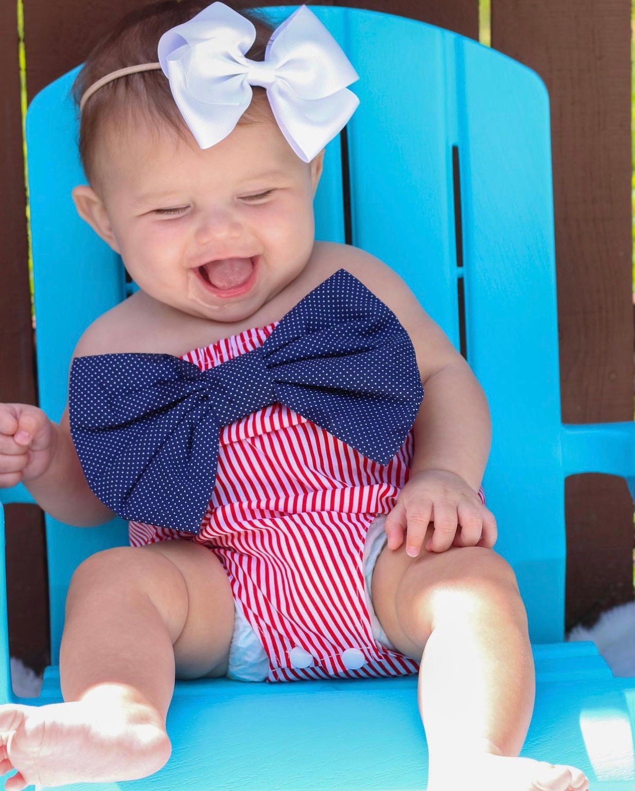 Baby Girl Romper baby girl clothes Baby Romper 4th of July Etsy