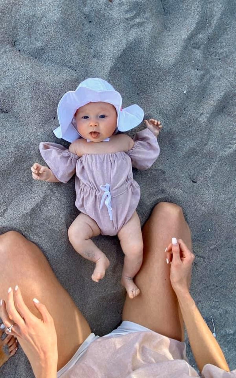 Adorable Mommy and Me Summer Outfits, Trendy Boho Beige Crop Top, Cute Mommy and Me Clothing, Mama and mini Clothes sets, New Mom gift