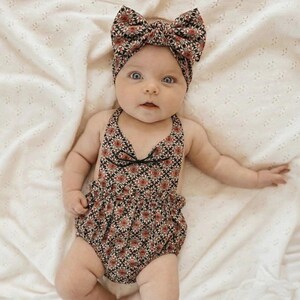 Hippie Baby Romper, Boho Baby Girl Romper, FloralBaby Outfit, Newborn Romper, First Birthday Outfit, Festival Baby Clothes, Baby Photoshoot