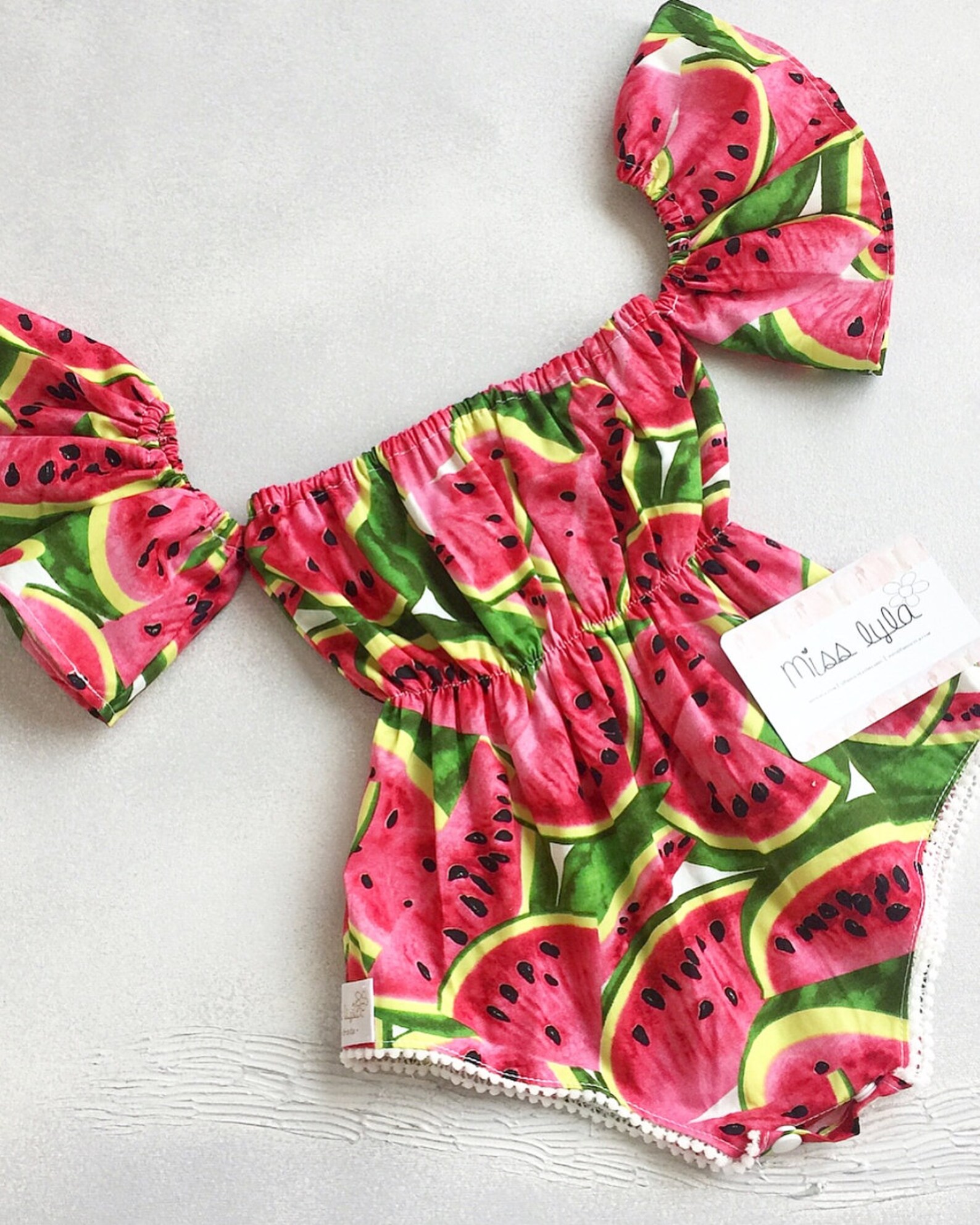 Baby Girl Watermelon Romper Baby Girl Romper Summer Girls Etsy