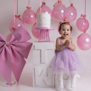 First Birthday Dress for Girl, Tutu Dress for Girls, 1st Birthday Outfit, White Pink Ice Blue Birthday Dress, Cake Smash Dress