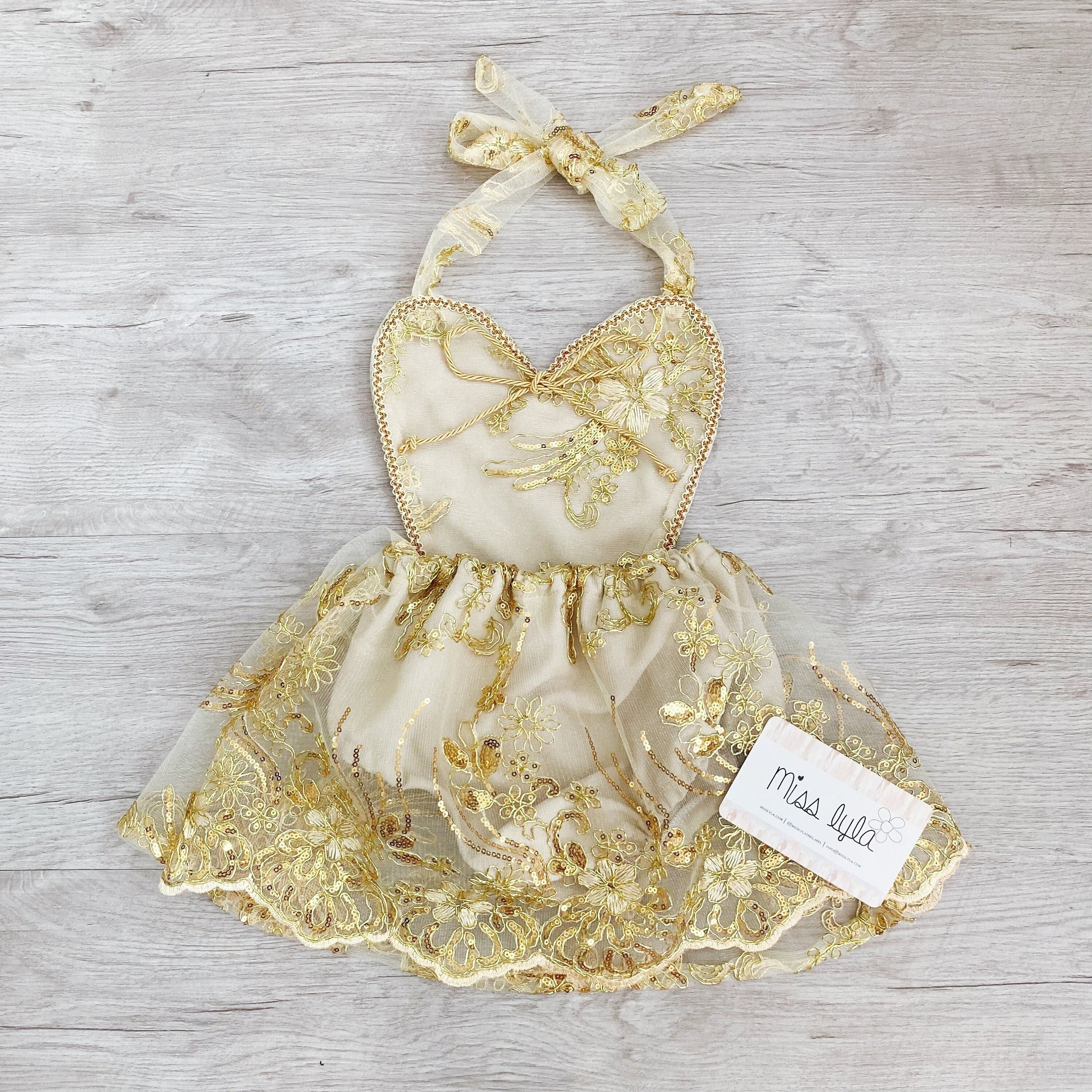 infant gold holiday dress Cordelia Sequin Party Dress