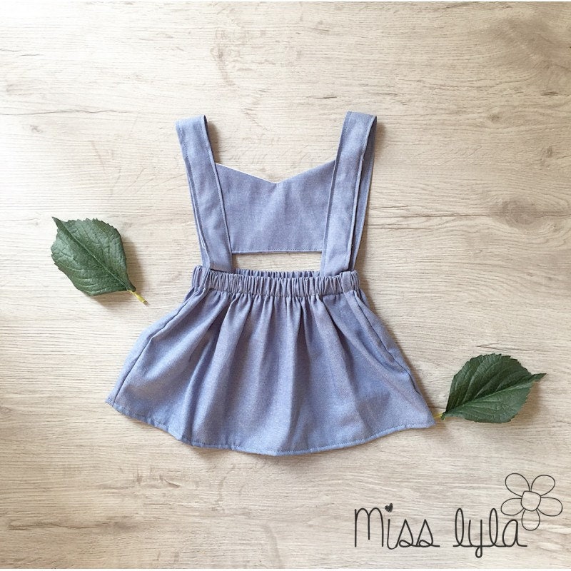 Baby girl denim dress outfit discount