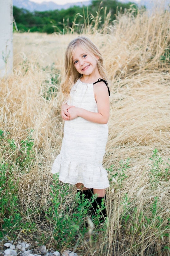 beige toddler dress Chiara - our dresses are comfy and durable Love n Joy Baby Boho