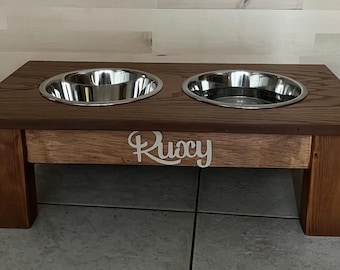 Dog bowl stand