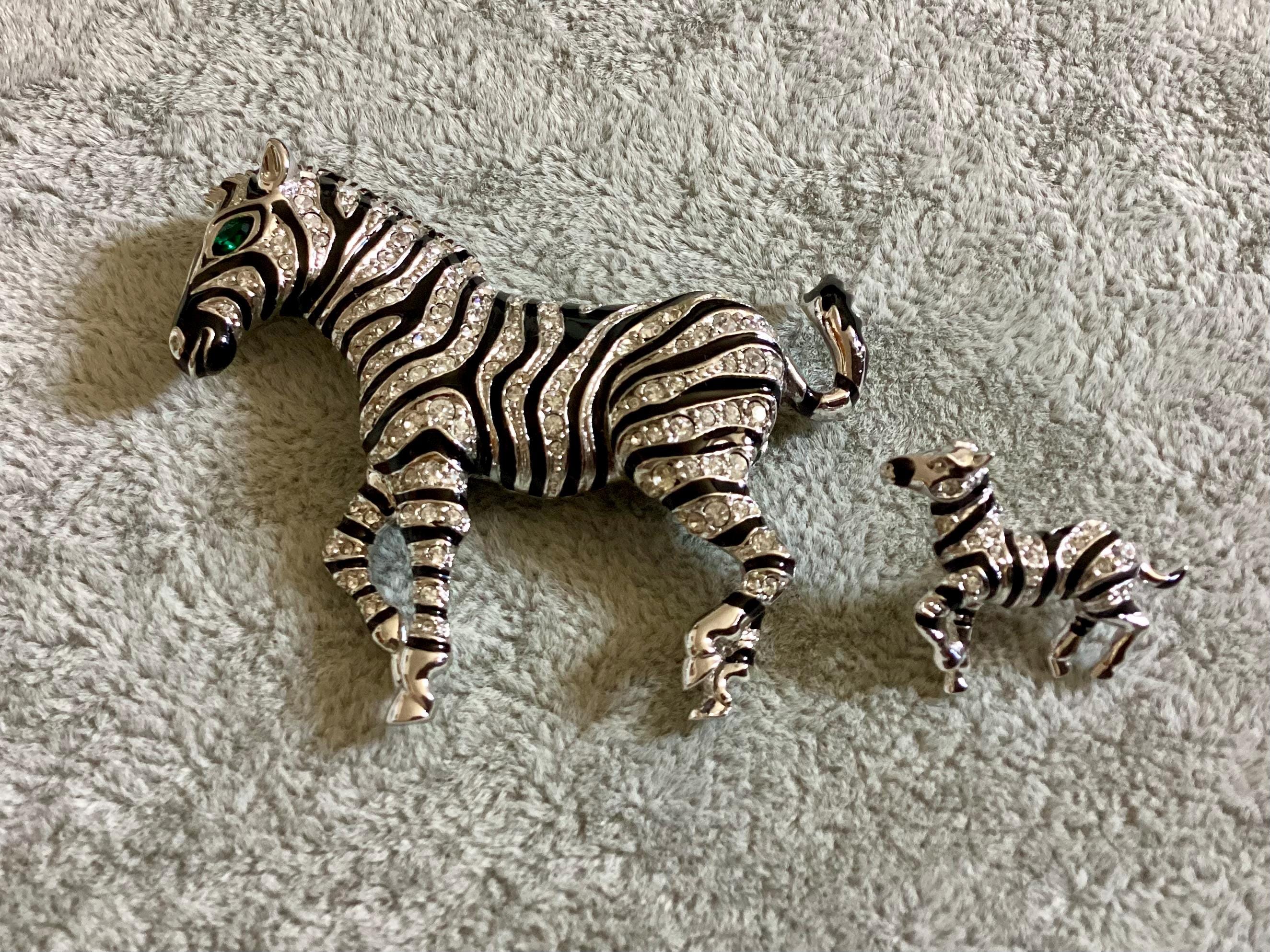 Vintage Zebra Brooch - Etsy Canada