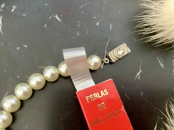 Vintage 50s Majorca pearl and authentic mink set … - image 8