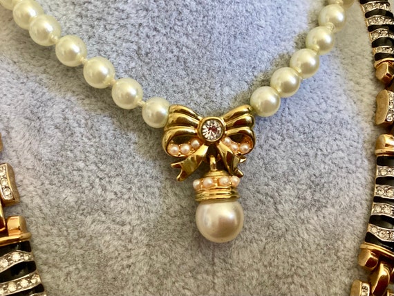Vintage collier de perles Majorque a pendentif fa… - image 7