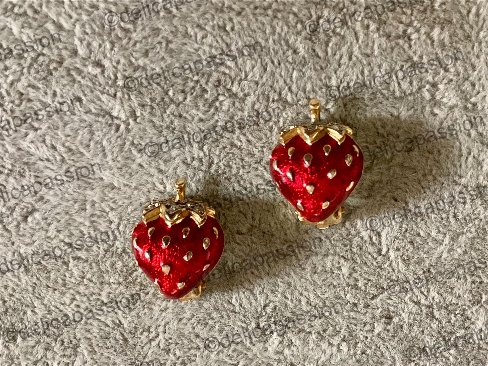 Boucles D’oreilles Vintage Années 90 – Perles Rouges, Fermoir Clips, Occasion