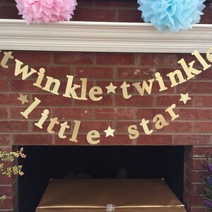 Twinkle Twinkle Little Star Banner |Baby Shower Banner|Twinkle Twinkle Banner|Baby Shower Decor|Gender Reveal|1st Birthday Banner