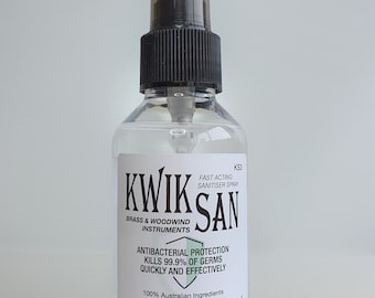 KWIK SAN Sanitiser Spray for Brass & Woodwind Instruments 100ml