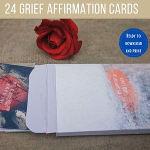 Cartes d'affirmation de deuil | Cadeau de sympathie | Un être cher perdu | Citations sur le deuil, | Cadeau de deuil | Soins de deuil | Désolé pour ta perte