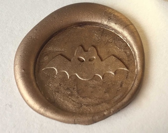 Spooky Bat Graphic Letter Seal