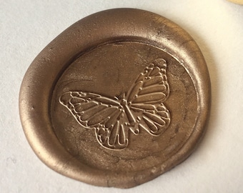 Vlinder grafische brief zegel