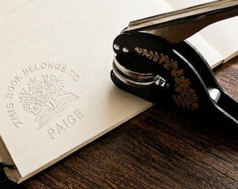 Personalised Book Embosser, Custom Library Stamp, From the Library Of Embosser, Book Lover Gift, Teacher Gift, Graduation Gift, Home Library