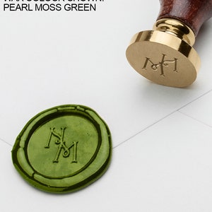 Bruiloft Uitnodiging gepersonaliseerde Wax Seal Stempel, Aangepaste Wax Seal, Initialen Messing Seal (Design 1) 25mm Massief Messing UK Handgemaakt, Nodigt uit