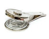 Custom Text Embossing Stamp Clip Insert for Executive Embosser. Personalized Monogram. Custom Name And Initials. Company Seal For Business.