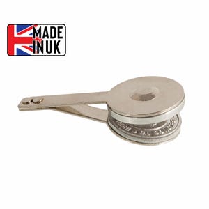 Sello con clip para estampar texto personalizado. Sello con monograma personalizado. Nombre e iniciales personalizados. Sello de empresa para negocios.