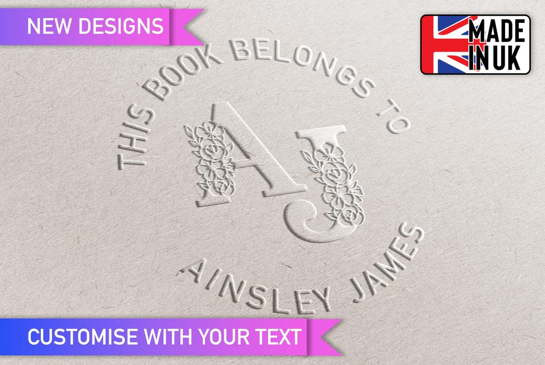 Book Embosser Library of Ex Libris Stamp. Ink Stamp. Book Seal ...