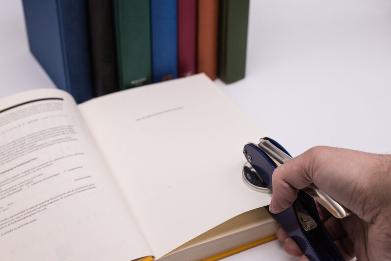 Black & Gold Handheld Book Embosser Ex Libris Monogram Stamp Etsy