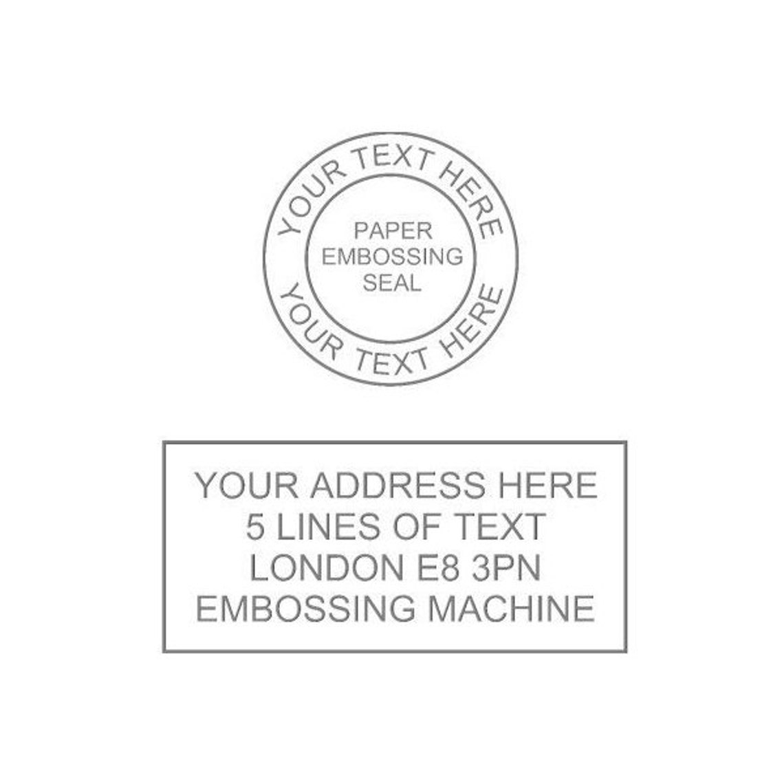 Address Embosser Executive Paper Embosser Company Stamp Etsy