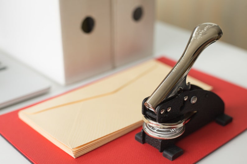 Mini Desktop Embosser Address Stamp Executive Paper Etsy