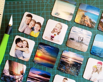 2”x2” | 40 pcs fridge photo magnets. 50x50mm Customised square photo fridge magnets made from your own pictures.