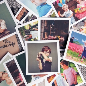 Personnalisé style Instagram photo carré personnalisé imprime avec une bordure blanche 3.5" x3.5 » | 9 x 9 cm