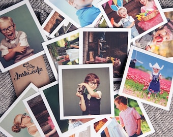 Personalized Instagram style custom square photo prints with a white border 3.5"x3.5" | 9x9 cm