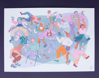 Riso Print 'Disco Dans'