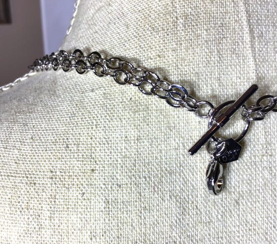 Silver Double Strand Toggle Lobster Closures By O… - image 5