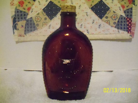 Log Cabin Syrup Bottle Brown With American Eagle And 1776 On Etsy