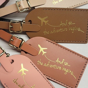 And so the adventure begins! Luggage Tag Gifts - Traveler - Wedding - Birthday & More! Made in the USA