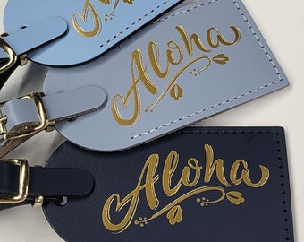 NEW*** Tropical Aloha Luggage Tag Gifts - Traveler - Wedding - Shower - Birthday & More! Hawaii, Made in Massachusetts!