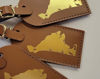 Solid Map of Martha's Vineyard Massachusetts Luggage Tag Gifts - Traveler - Wedding - Birthday & More!