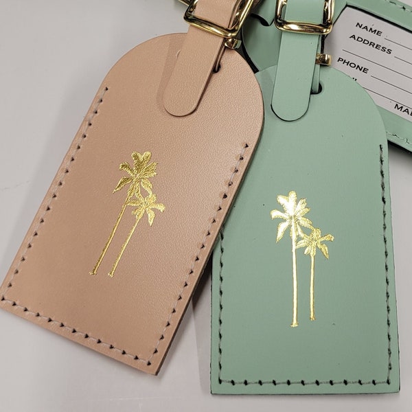 Skinny Palm Trees - Luggage Tag - Gifts - Traveler - Wedding - Birthday & More!