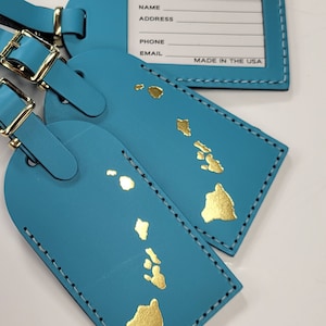 Hawaiian Islands Luggage Tag: State of Hawaii, Traveler ID, Made in the USA @CurrysLeather