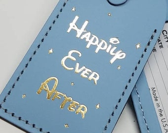 Happily Ever After in Disney Luggage Tags Made by @CurrysLeather