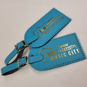 Custom Company Logo Luggage Tags Events Made in the USA by CurrysLeather image 1