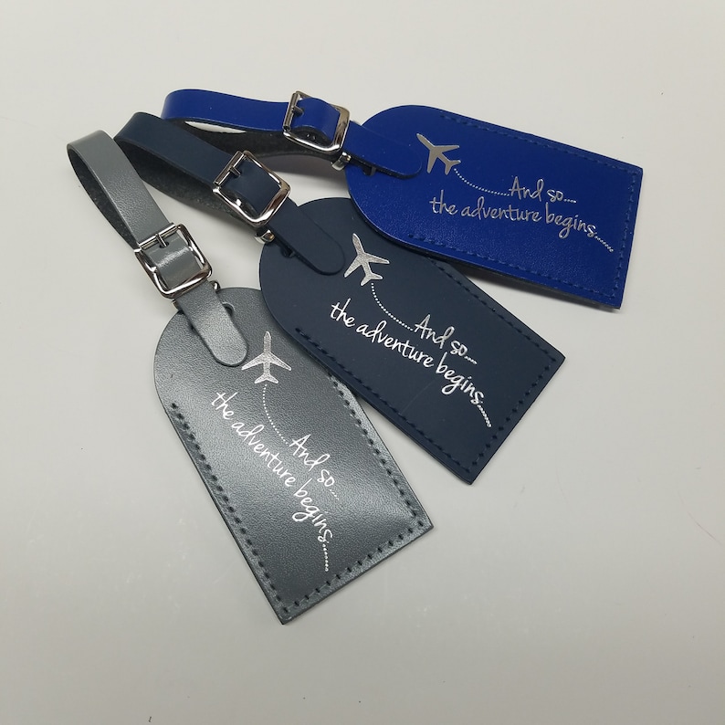 And so the Adventure Begins Luggage Tag Gifts Traveler Etsy
