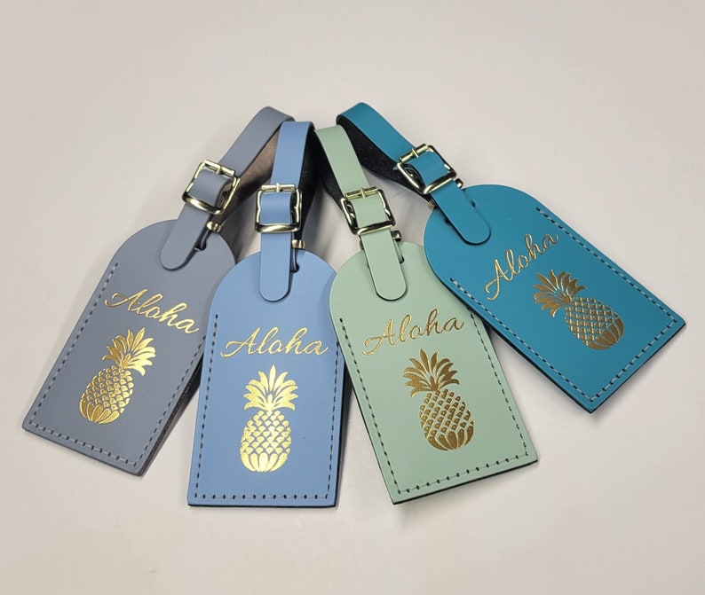 Aloha Pineapple Luggage Tag Gifts Traveler Wedding Etsy